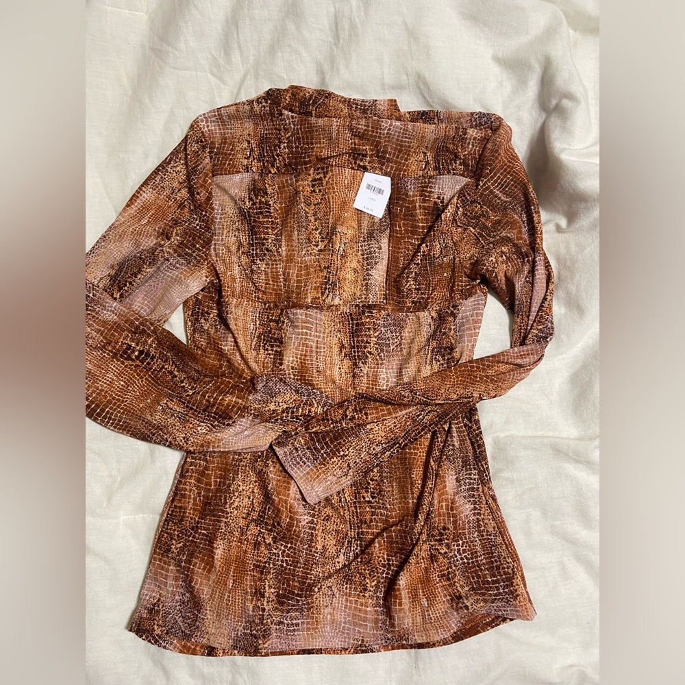 Snakeskin Sheer Shirt